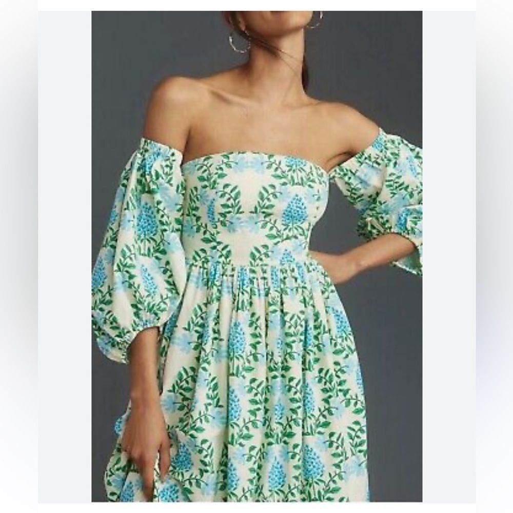 Anthropologie Let Me Be Long-Sleeve Printed Midi Dress - Picture 5 of 7
